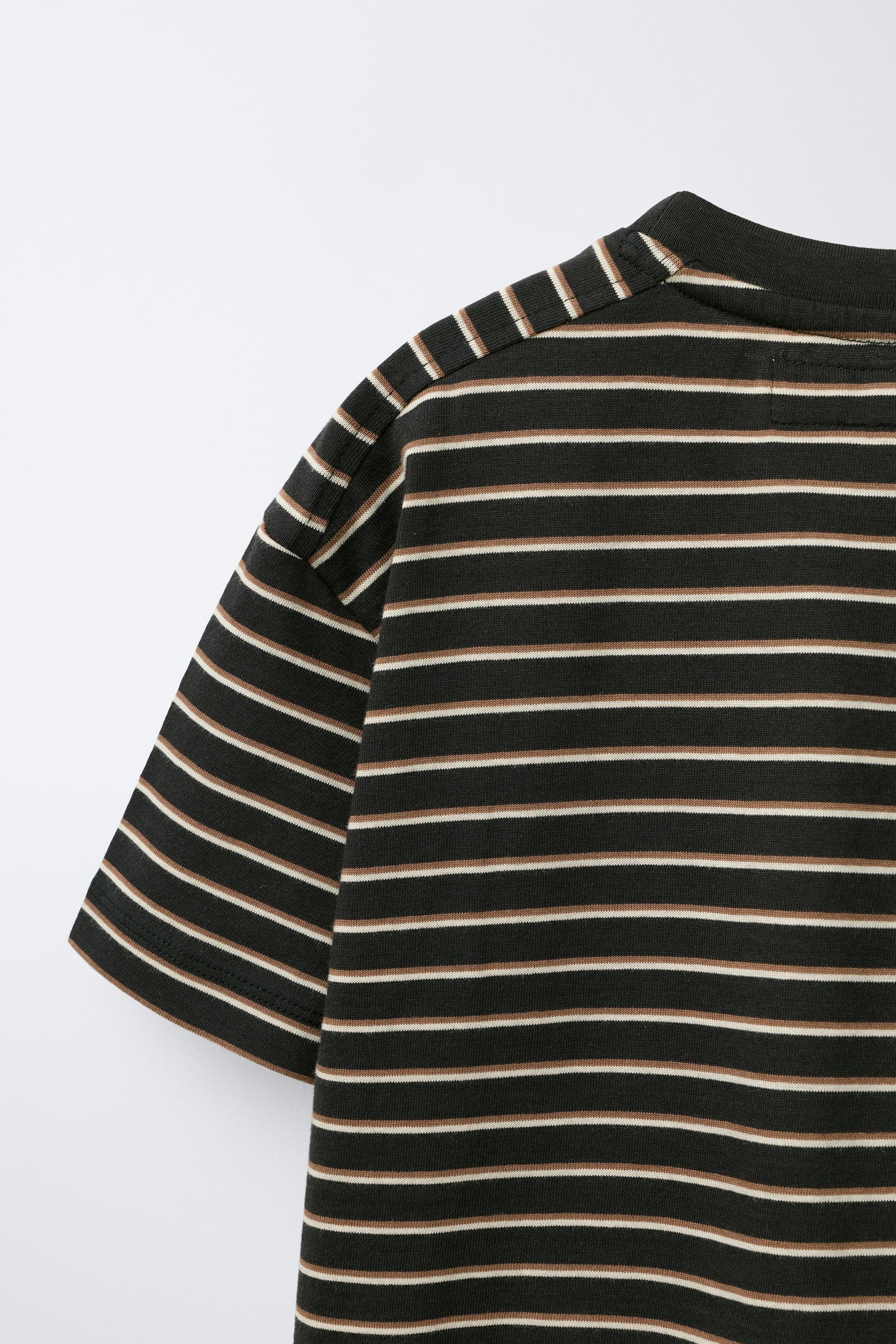 STRIPED LABEL T-SHIRT